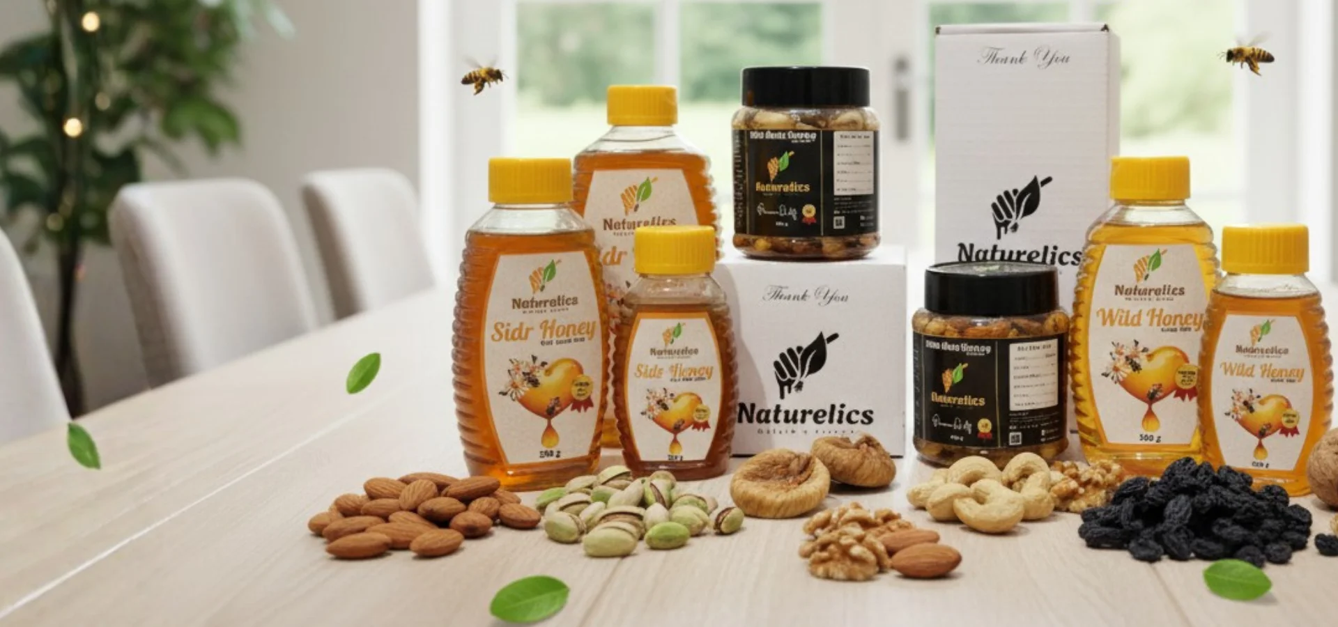 Naturelics Sidr, Wild, Sidr Nuts, Wild Nuts Honey Banner